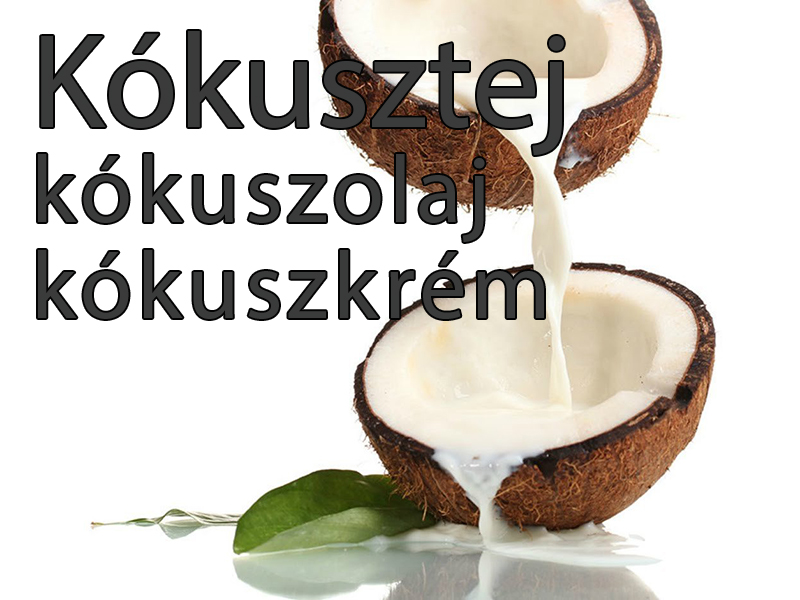 Kókusztej, Kókuszkrém, Kókuszolaj